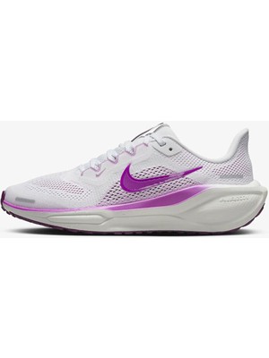 Nike Beyaz - Mor Kiz Çocuk Kosu Ayakkabisi FN5041-104-AIR Zoom Pegasus 41 (Gs)