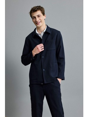 DeFacto Relax Fit Pamuk Astarlı Çapraz Dokuma Blazer Ceket G5899AX25WN
