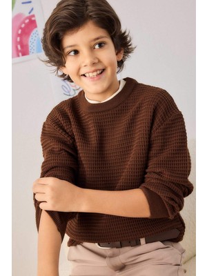 DeFacto Erkek Çocuk Bisiklet Yaka Triko Kazak G4608A825CW