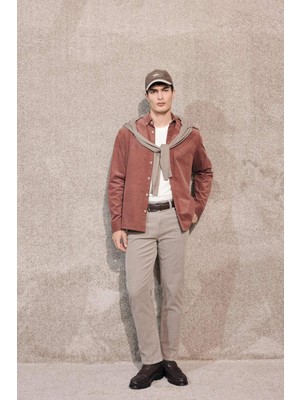 DeFacto Regular Fit Fitilli Kadife Pantolon F3800AX25AU