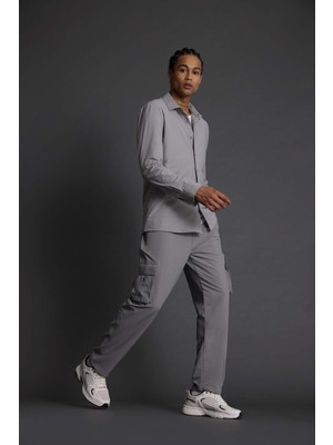 DeFacto Standart Fit Kargo Cepli Standart Paça Dokuma Sporcu Jogger F2308AX25WN