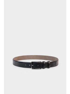 DeFacto Erkek Dikdörtgen Toka Suni Deri Jean Kemeri F0438AXNS