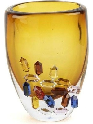 Mikasa Moor Crystal Amber Cam Vazo 12X16X22CM