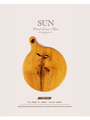 Ahşap Sunum Tabağı Sun-03