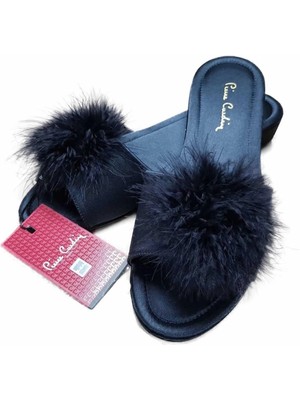 Pierre Cardin Kadın 0015 Tüylü Terlik Lacivert