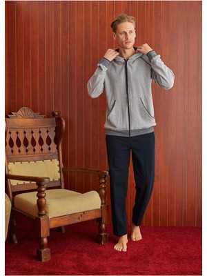 Kly Kapişonlu Eşofman Takımı Gri Melanj