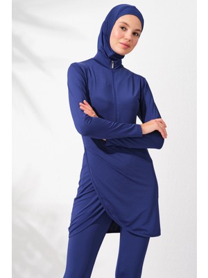 Pierre Cardin Uzunkollu Fermuarlı Tesettür Mayo Uzunkollu Fermuarlı Tesettür Mayo 231914_INDIGO