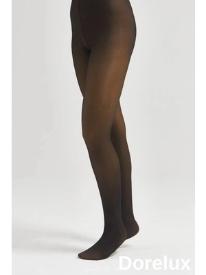 Dorelux Içi Polarlı Ince Görünümlü Siyah Külotlu Çorap 0251