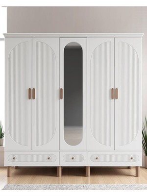 Miracool Milen 5 Kapılı Dolap / %100 Mdf