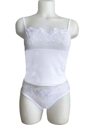 Marsilyan Berrak Brodeli Ip Askılı Bikini Takım 2112