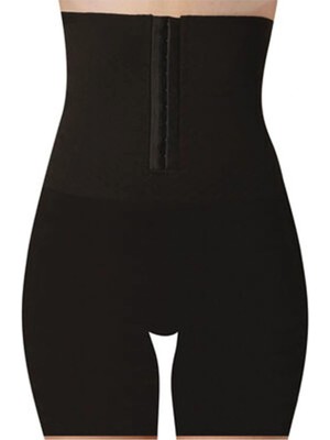 Form Angel Fermuarlı Toparlayıcı Paçalı Kadın Korse Siyah 5523