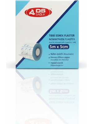 Ds Sağlık Ds Tıbbi Esnek Nonwoven Fix Flaster 5CMX5M Hıpoalerjenık