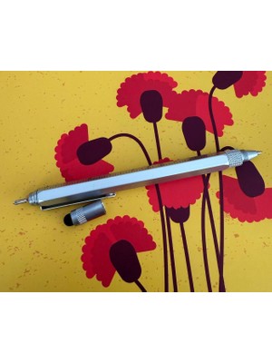 Kişiye Özel 7’si 1 Arada Mühendis Kalemi  Su Terazili, Metreli, Cetvelli, Dokunmatik Uçlu, Tornavida Setli Myk Hediye ve Sanat Atölyesi Özel Üretim