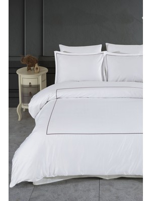 Varol Marmaris Serisi Kızılbük – Tek Kişilik 300 Tc Nakışlı Pamuk Saten Nevresim Takımı