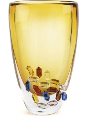 Mikasa Moor Crystal Amber Cam Vazo 13X17X30CM