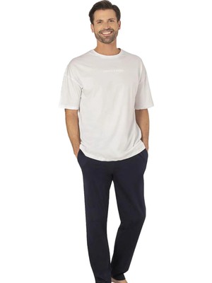 Pierre Cardin Erkek Yazlık Yeni Sezon Pamuklu Günlük Oversıze Penye Kısakol Pijama Takım 6086