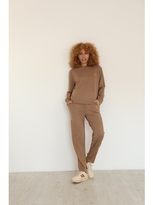 Ithal Modal Kumaş Kol ve Paça Biye Detaylı Ikili Takım