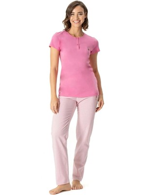 U.s. Polo Assn. 17035 Çizgili Yarım Kollu Pijama Takım