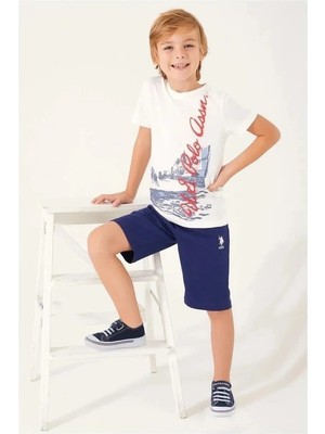 U.S. Polo Assn. U.s. Polo Assn 1357 Picture Signature Detail Erkek Çocuk Bermuda Takım
