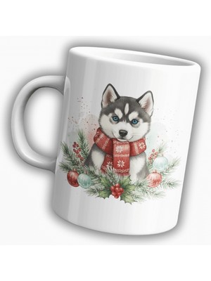 Shop Yılbaşı Sibirya Kurdu Temalı Kupa