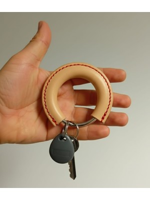 Zyla At Nalı Anahtarlık Hakiki Deri El Yapımı Çap:8cm Kalınlık:1,8 cm