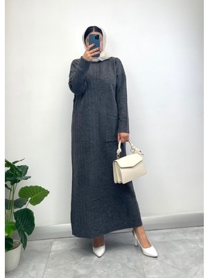 Nisum Moda Cepli Triko Elbise