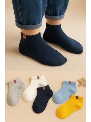 Bgk 5 Çift Çocuk Yazlık Kısa Renkli Çorap