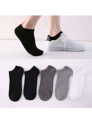 Bgk Unisex Yazlık Patik Çorap 5'li Extra Örme Detaylı Renkli Pamuk - Poliamid - Elastan - Poliester Dinlendirici Etkili Düz Desen