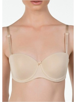 Kom Sheena Dolgusuz Balenli Straplez Sütyen Ten