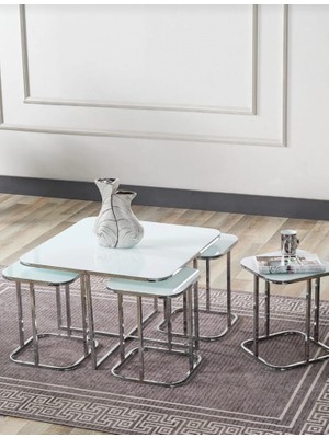 Tandoğan 5'li Zigon Sehpa Takımı - Zigon + Orta Sehpa Takımı