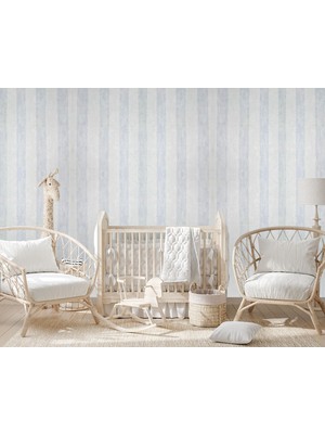 Teodora Beyaz Soft Mavi Ucuz Duvar Kağıdı Vinilico 22