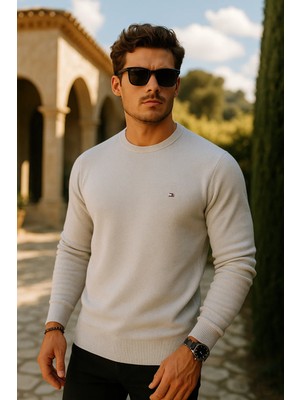 Comstar Erkek Premium Comfort Basic Beyaz Uzun Kazak