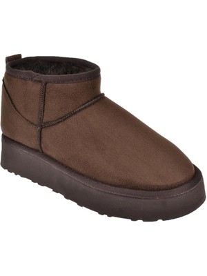 Pullman Kalın Taban Içi Müflonlu Kadın Bot PLM-201   Kahve