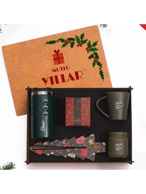 VIP Yılbaşı Hediye Seti Ahşap Kutulu 8695-286