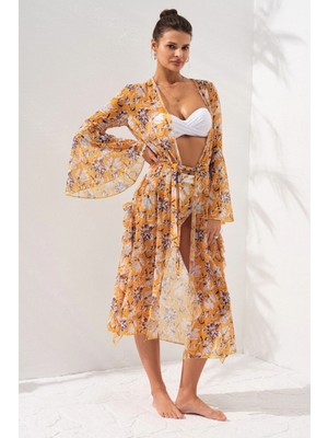 Pierre Cardin Belden Bağlamalı Elbise Pareo Bloom 231804-D