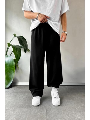 Bol Paça Kışlık Iki Iplik Oversize Eşofman Altı