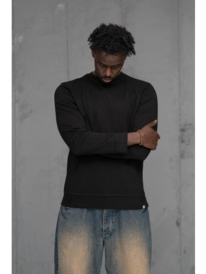 FBI Fbı Slimfit Nokta Armürlü Sıfır Yaka Pamuklu Kazak