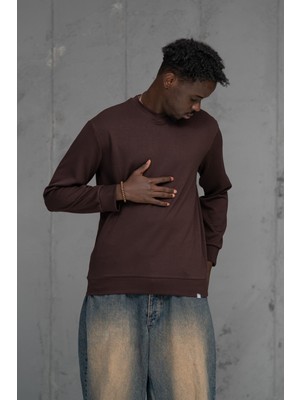 FBI Fbı Slimfit Modal Kumaş Baharlık Sıfır Yaka Likralı Sweatshirt