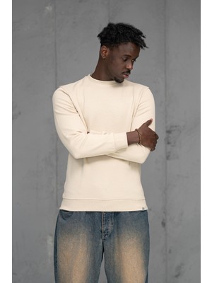 FBI Fbı Slimfit Nokta Armürlü Sıfır Yaka Pamuklu Kazak