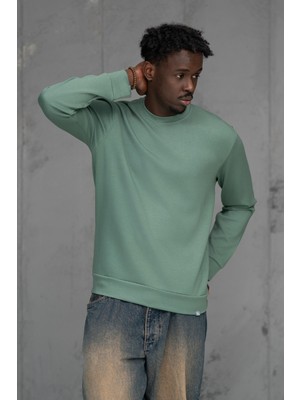 FBI Fbı Slimfit Modal Kumaş Baharlık Sıfır Yaka Likralı Sweatshirt