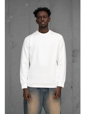 FBI Fbı Slimfit Modal Kumaş Baharlık Sıfır Yaka Likralı Sweatshirt