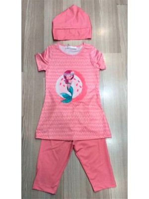 Maresiva Kısa Kol Taytlı Çocuk Mayo Pembe