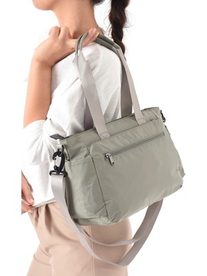 Sanmorris Kadın Suya Dayanıklı Kumaş Çok Gözlü Çapraz Askılı Okul Seyahat ve Omuz Çantası