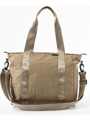 Sanmorris Kadın Suya Dayanıklı Paraşüt Kumaş 2 Bölmeli Ayarlanabilir Çapraz Askılı Tote Çanta