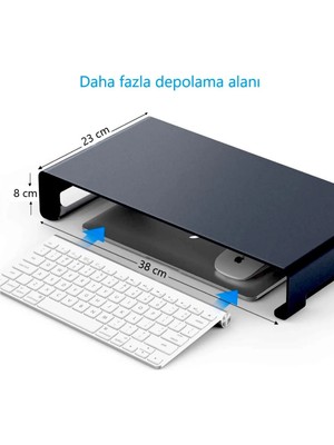 FORMVİA Monitör Standı Ergonomik Yükseltici Çok Amaçlı Raf