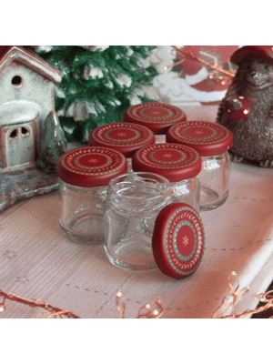 Sarkap Home Bordo Wishes 6'lı 40 ml Cam Kavanoz