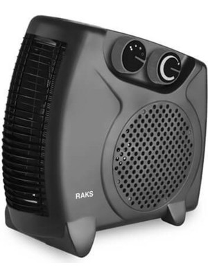 Raks Elektrikli Fanlı Isıtıcı 2000W İç Mekan Kullanımı için Güvenli Siyah Tasarım