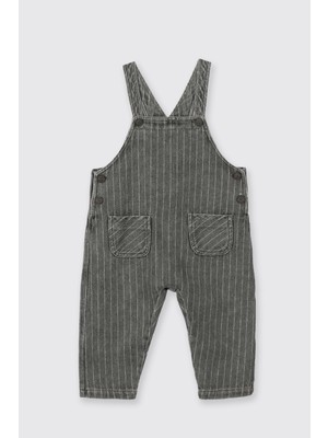 Panço Erkek Bebek Çizgili Haki Salopet