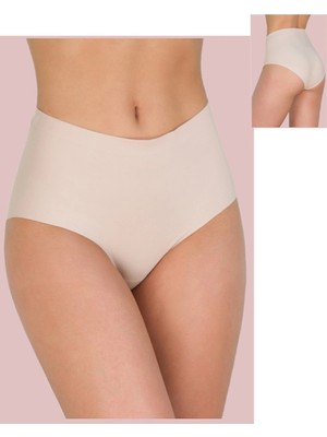 Form Angel Yüksek Bel Lazer Kesim Bato Silikonlu Kaydırmaz Slip Lazer Külot Korse