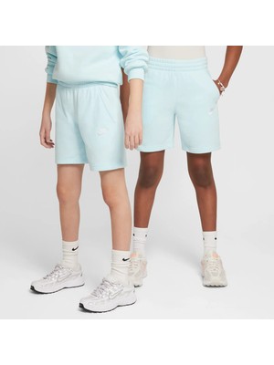 Nike Nsw Club Ft Short Unisex Çocuk Buz Mavisi Pamuklu Şort - FD3015-474